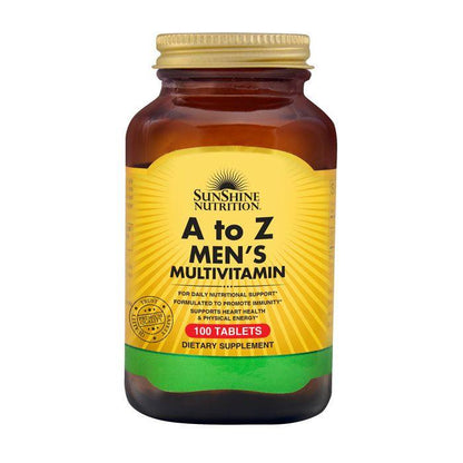 Sunshine Nutrition A TO Z Men's Multivitamin 100 Tablets Sunshine Nutrition