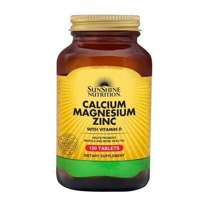 Sunshine Nutrition Calcium Magnesium Zinc With Vitamin D 100 Tablets Sunshine Nutrition